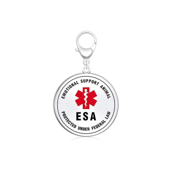 Emotional Support Animal ESA Dog ID Tag with Medical Symbol Protected Under Federal Law