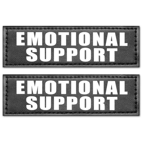 Emotional Support Patches for Dog Vests with Hook Backing