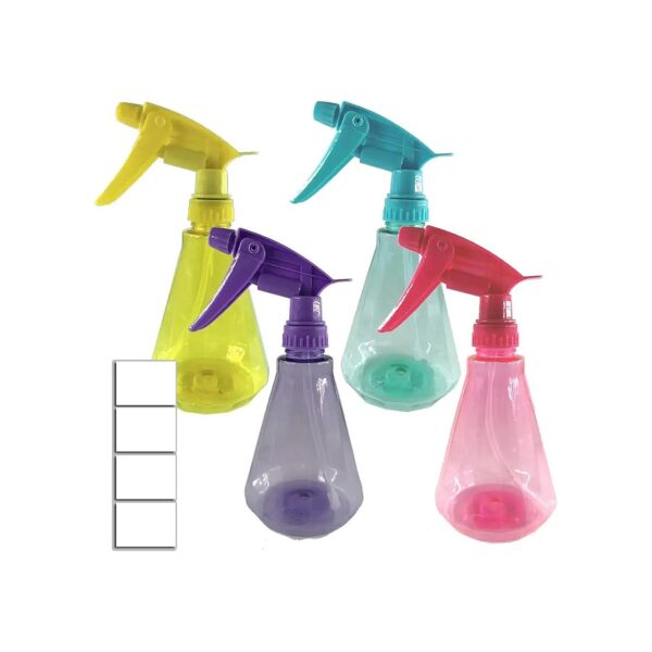 Empty Spray Bottles 12oz PET Plastic Colored for Hair Dog Grooming Cat Training