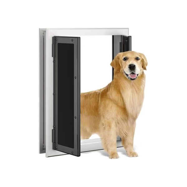 Energy Efficient Dog Door for Large Dogs with Automatic Closing Panels