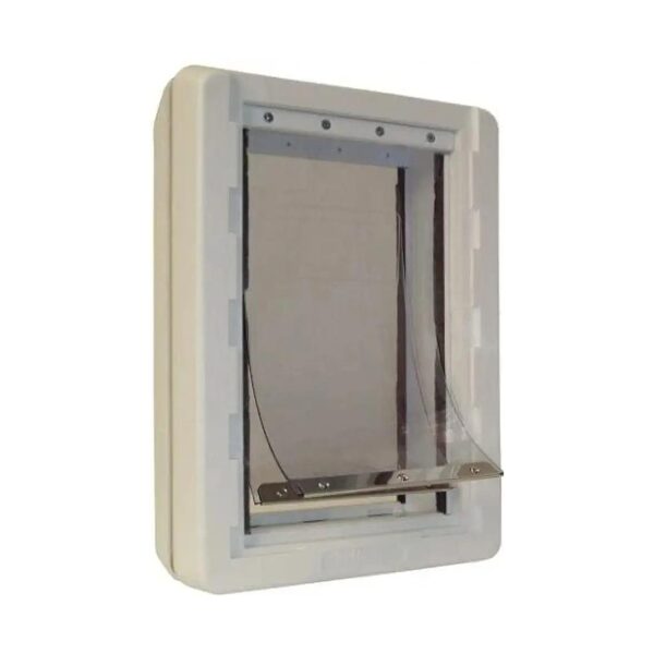 Energy Efficient Large Dog Door with Adjustable Frame and Double Vinyl Flap