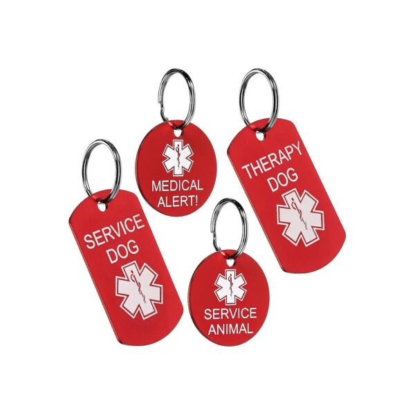 Engraved Medical Alert ID Tags for Medical Conditions and Disabilities