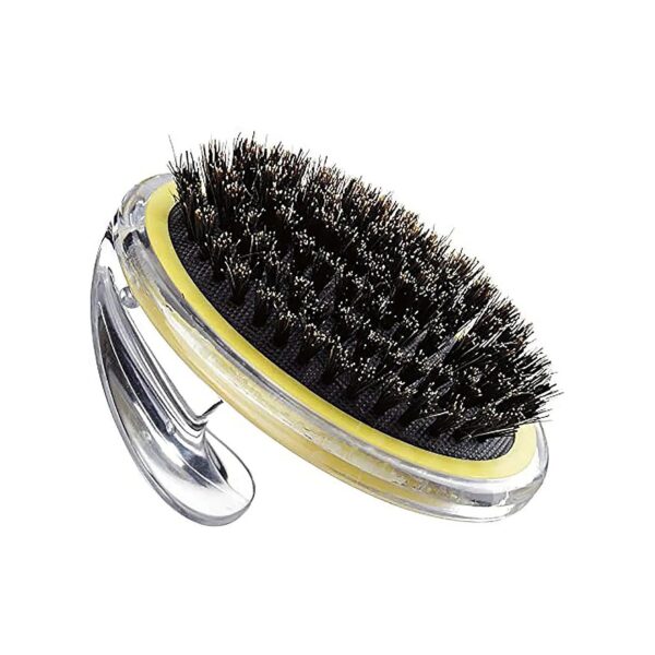 Ergonomic Dog Brush for Shedding with Boar Bristles and Yellow Design