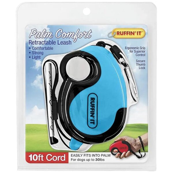 Ergonomic Palm Retractable Leash for Small Dogs up to 25 Pounds