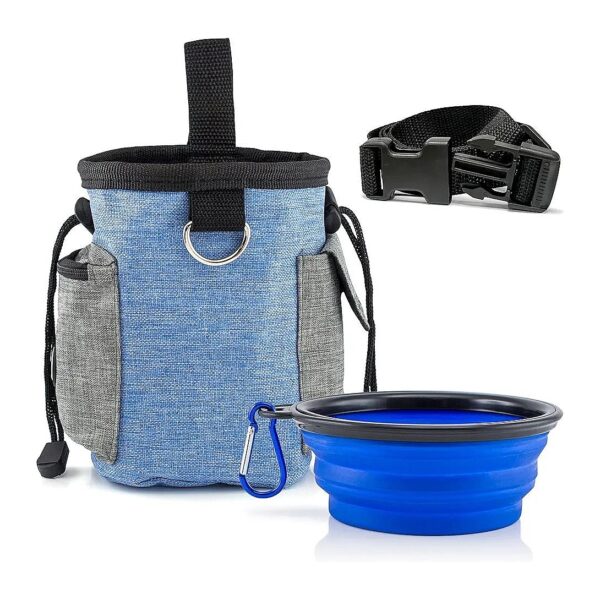 Essential Dog Walking Kit with Treat Bag, Water Bowl, and Poop Bag Dispenser