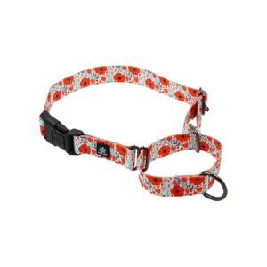 Every Collar Sold Donates One to a Dog Rescue, RED Poppies Patterned Collar