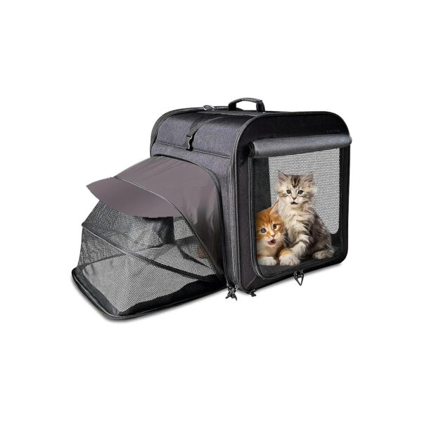 Expandable Cat Travel Carrier for Small Dog or Multi Cat Ownership