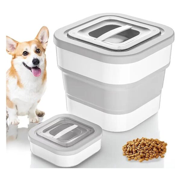 Extra Large Capacity Pet Food Storage Container with Airtight Seal and Measuring Cup