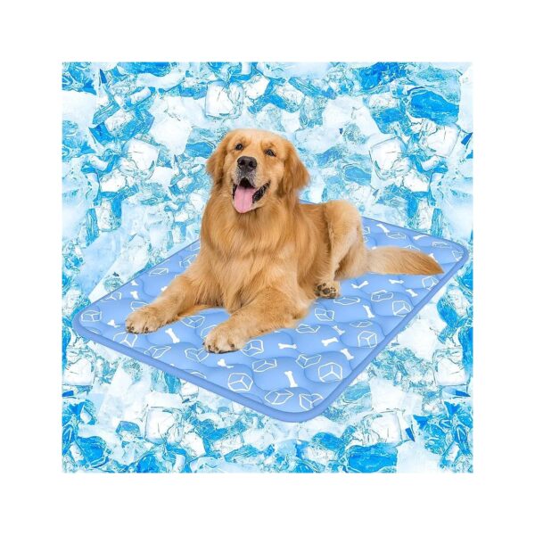 Extra Large Dog Cooling Mat for Summer, Waterproof Arc-Chill Cooling Fiber