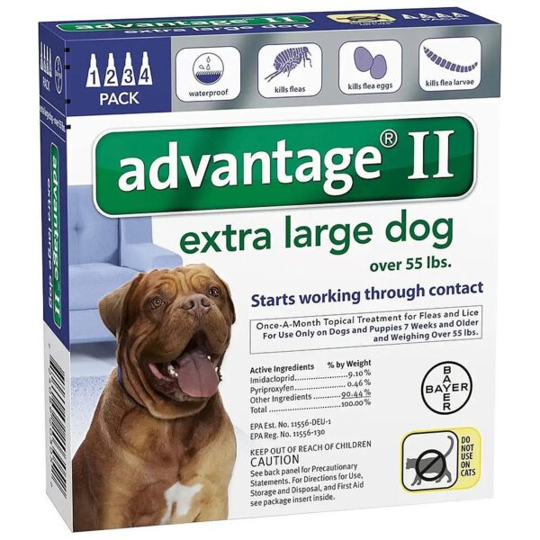 Extra Large Dog Flea and Tick Treatment 4-Pack