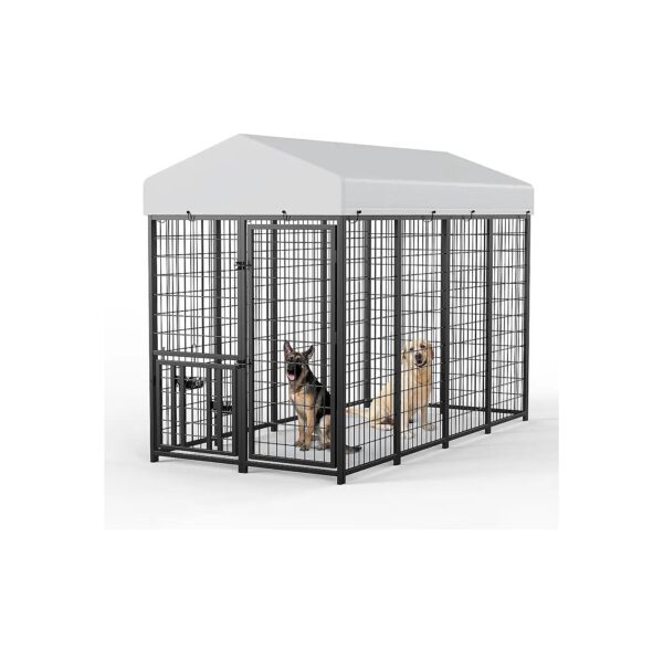 Extra Large Metal Dog Run with Quick Installation and Easy Cleaning for Large Breed Dogs