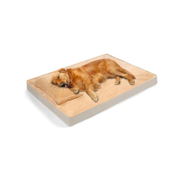 Extra Large Orthopedic Dog Bed with Pillow and Removable Cover for Comfortable Sleep