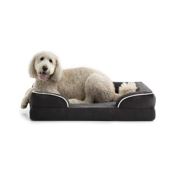 Extra Large Orthopedic Dog Bed with Supporting Foam and Washable Velvet Cover