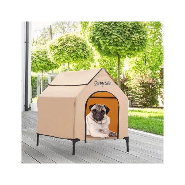 Extra Large Portable Dog Houses with Waterproof Canvas Covers for Large Dogs Outdoors