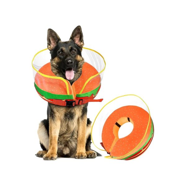 Extra Large Soft Inflatable Dog Donut Cone for Post-Surgical Recovery and Comfort