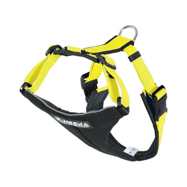 Extra Large Yellow Adjustable Dog Hiking and Running Harness for Pitbull and Husky Breeds