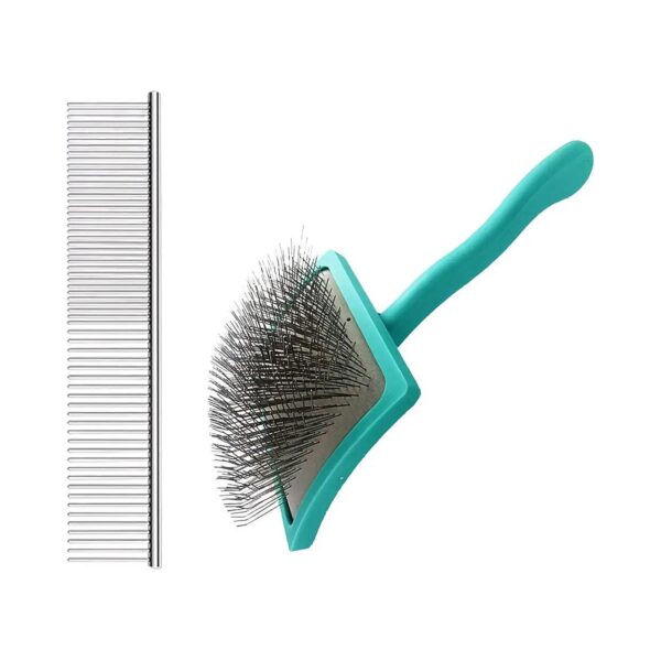 Extra Long Hair Brush for Medium to Long-Haired Dogs and Cats Comb and Slicker Brush