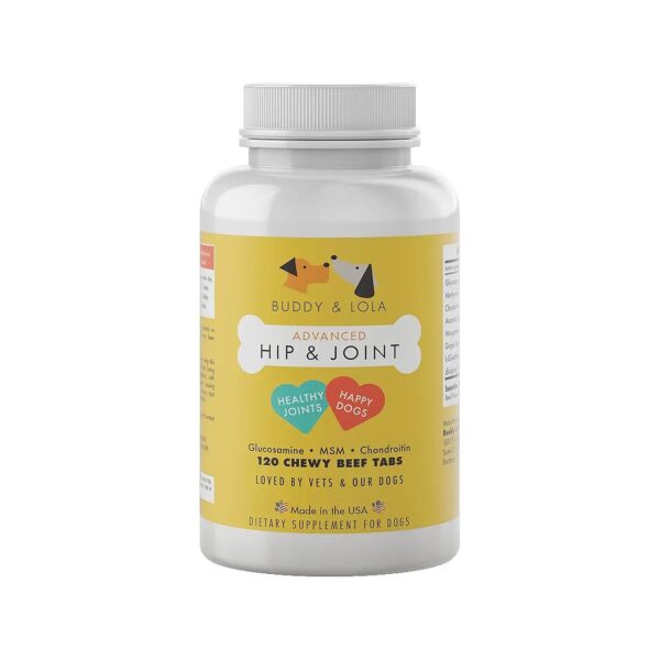 Extra Strength Dog Glucosamine Chondroitin Supplements for Hip and Joint Pain Relief