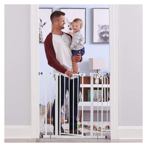 Extra Tall Safety Gate for Home Use with Rubber Wall Shields and Extension Kit