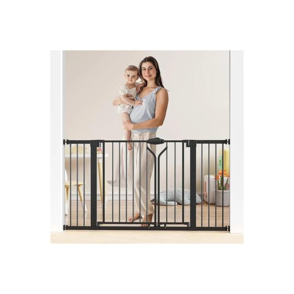 Extra Wide Baby Gates for Doorways - Auto Close Double Door Installation