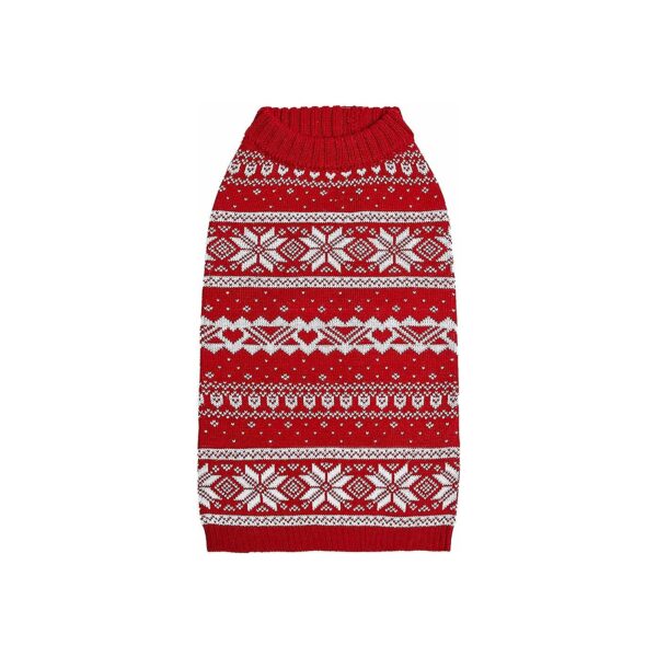 Fair Isle Patterned Dog Sweater with Mock Neck for Cozy Winter Wears