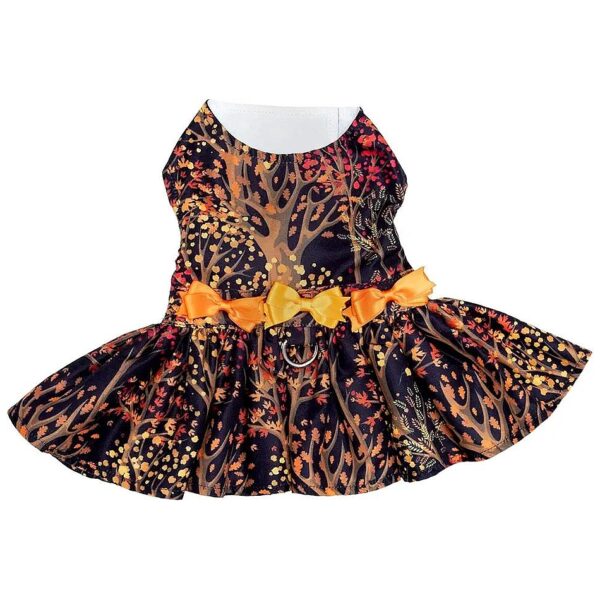 Fall Leaves Dog Harness Dress for Large Breeds with Matching Leash Included