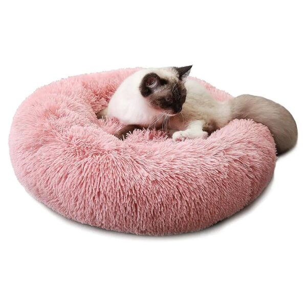 Faux Fur Pet Cushion for Small Dogs with Improved Sleep and Behavior