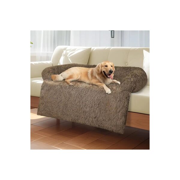 Faux Fur Waterproof Dog Bed with Non-Slip Bottom for Large Medium Small Dogs