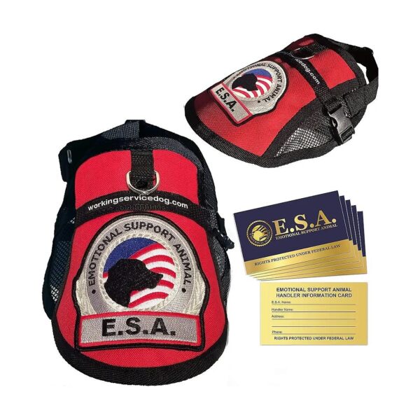 Federal Law Compliant Emotional Support Dog Vest with 5 Handout Cards