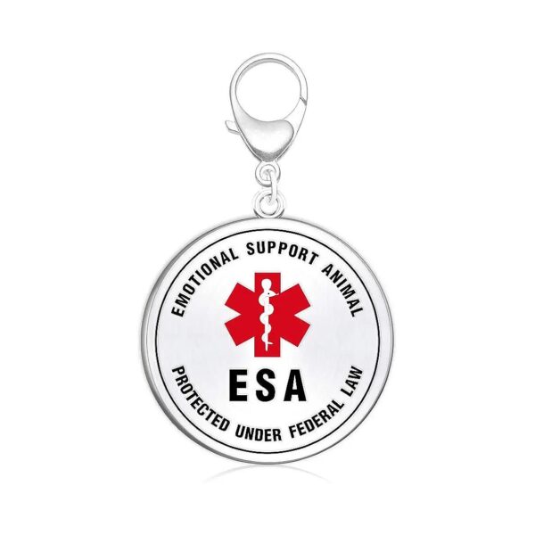 Federal Law Protected ESA Dog ID Tag 25 inch Enamel Both Sides