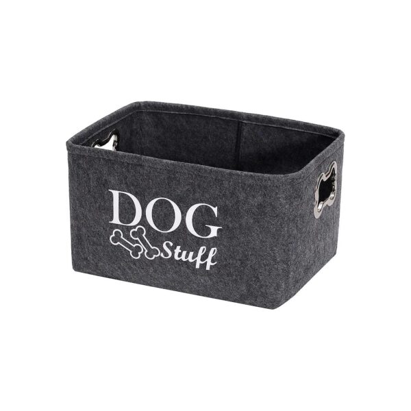 Felt Storage Basket for Large Dog Toys, Leashes, and Blankets