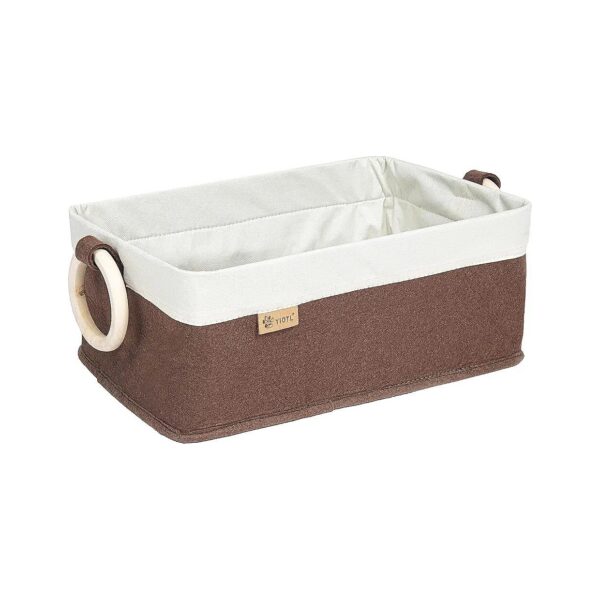 Felt and Canvas Dog Toy Basket for Storing Pet Toys, Ropes and Accessories