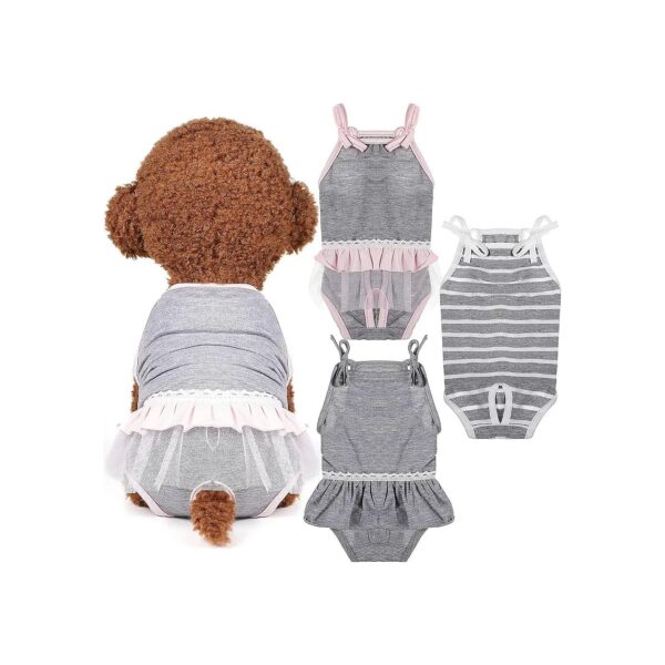 Female Dog Diapers with Adjustable Strap Suspender Pants and Jumpsuits for Girl Dogs