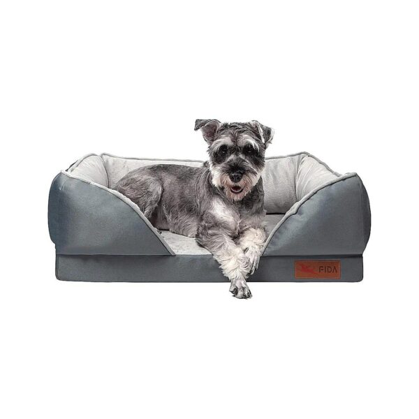 Fida Orthopedic Dog Bed with Removable and Machine Washable Cover for Small Dogs and Cats