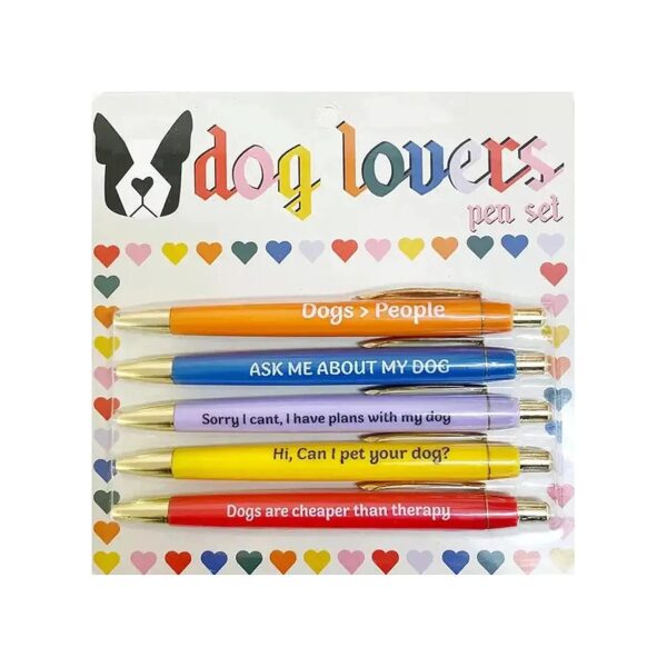 Fine Point Pens for Cat and Dog Fans with Adorable Designs and Black Ink