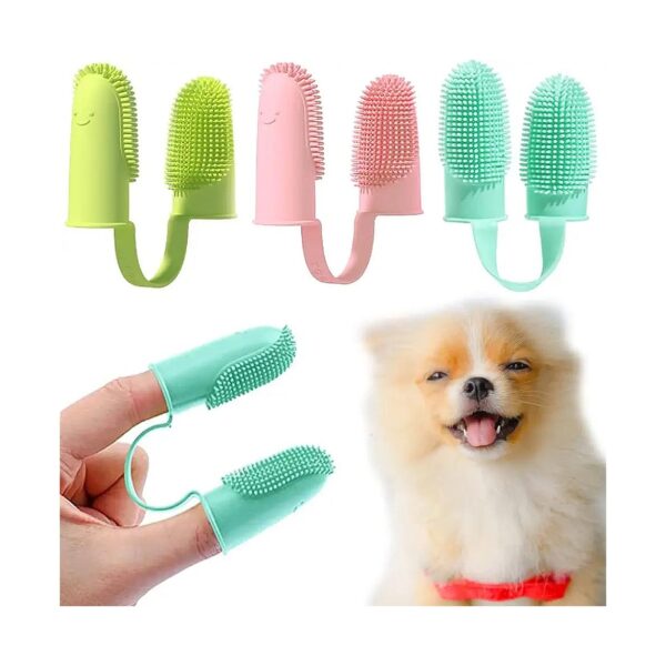 Finger Toothbrush Kit for Dogs Cats Puppies Small Medium Large Pets