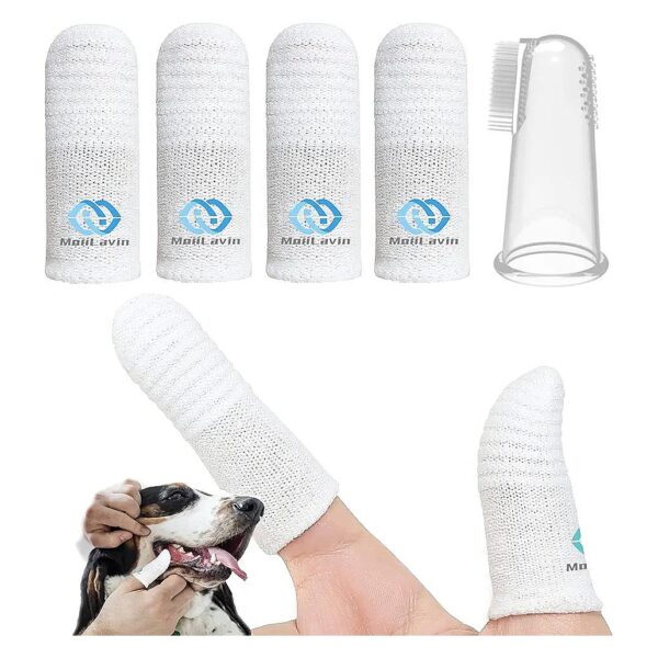 Finger Toothbrush for Small to Large Dogs and Cats Teeth Oral Cleaning and Dental Health