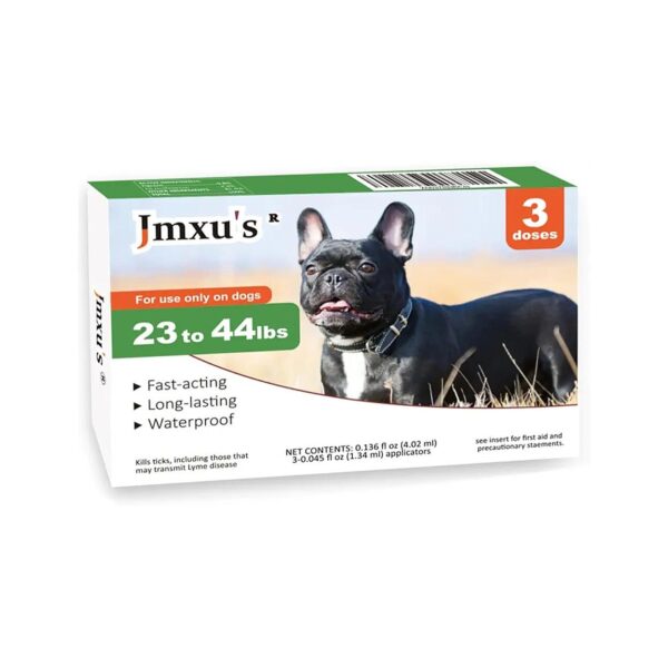 Fipronil-Based Flea and Tick Prevention Drops for Medium Dogs 23-44 Lbs