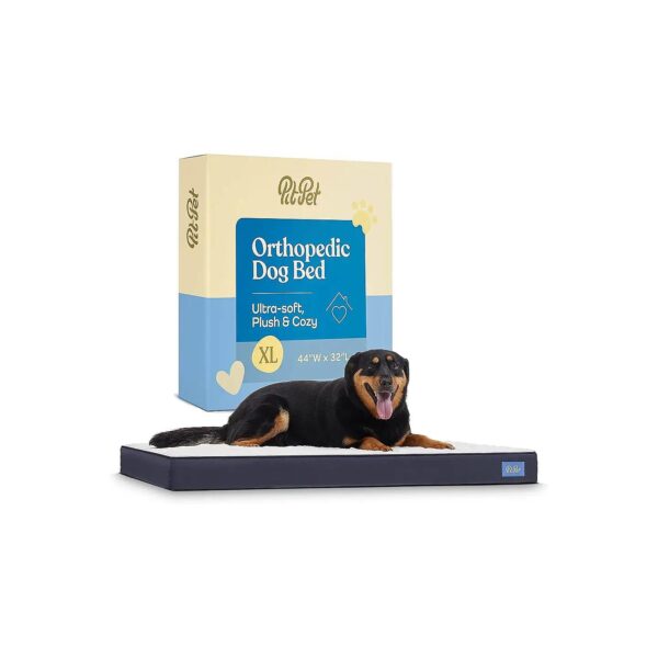 Firm Orthopedic Foam Dog Bed for Large Dogs with Ergonomic Design and Adjustable Size