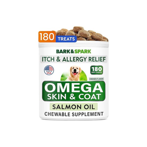 Fish Oil Treats for Dog Shedding, Skin Allergy, and Hot Spots Relief