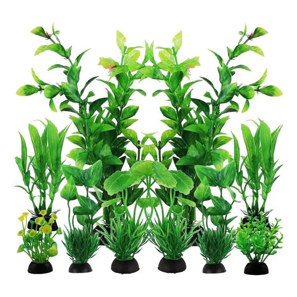 Fish Tank Accessories 10pcs Green Aquarium Decorations Plastic Plants