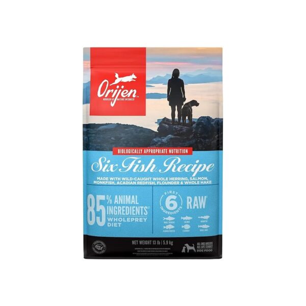 Fish-Rich and Grain Free Dry Dog Food with Whole Prey Ingredients and No Fillers