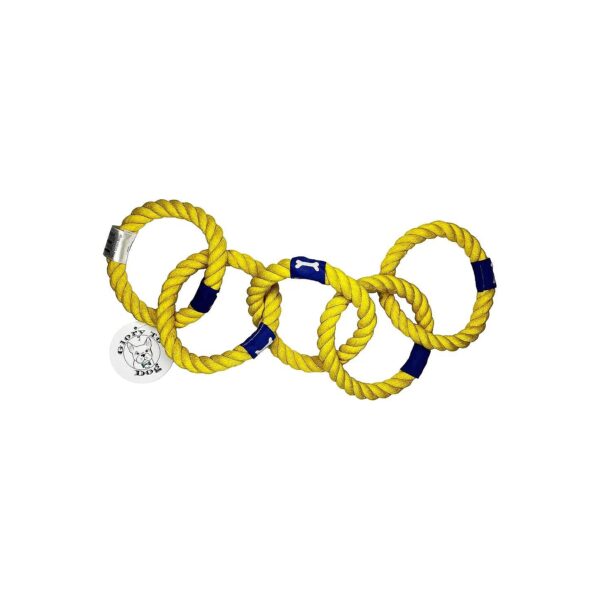 Five Golden Rings Christmas Dog Rope Toy, Tough and Pliable Cotton Rope for All Pet Sizes