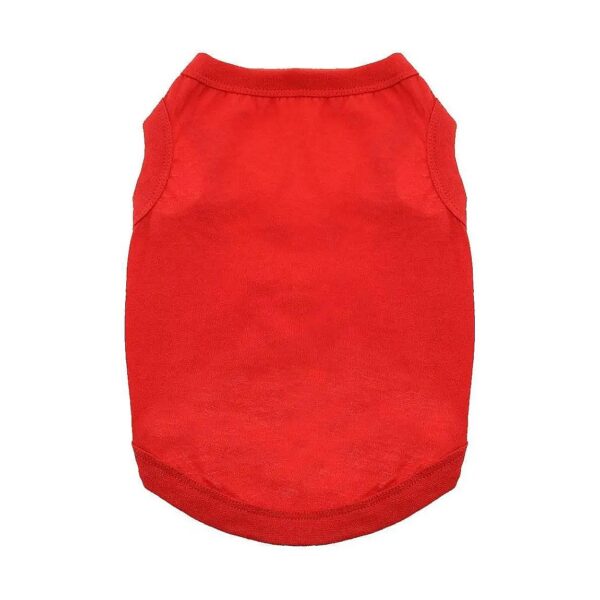 Flame Scarlet Red Cotton Dog Tank 2XL Comfortable Unisex Pet Wear