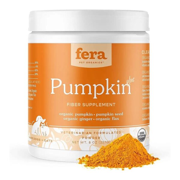 Flax Seed and Pumpkin Fiber Supplement for Cats and Dogs