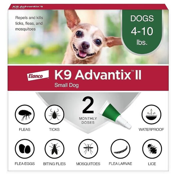 Flea Tick Mosquito Prevention Treatment for Small Dogs 4-10 Pounds