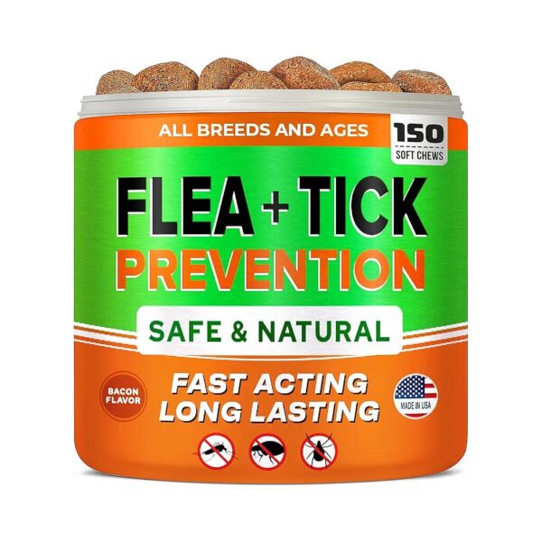 Flea and Tick Chewable Tablets for Dogs with All-Natural Ingredients