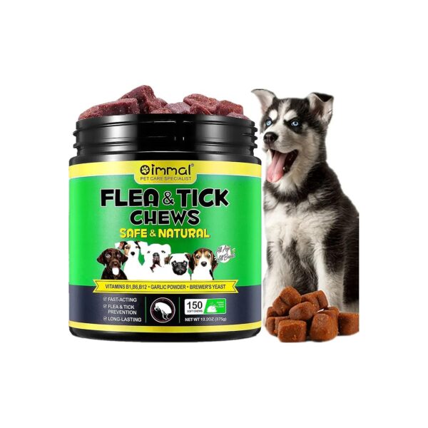 Flea and Tick Control for All Breeds of Dogs - Effective Chewable Supplement