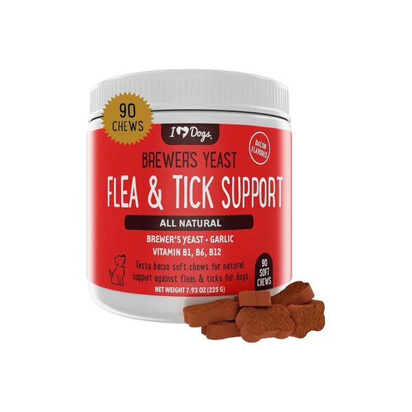 Flea and Tick Control for Dogs with High-Quality Brewer's Yeast and B Vitamins