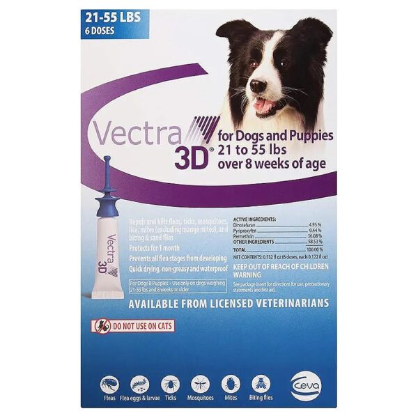 Flea and Tick Control for Medium Dogs with 6 Doses